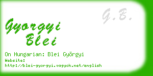gyorgyi blei business card